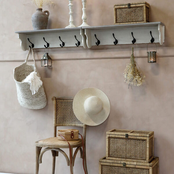 Fa étkezőszék rattan üléssel