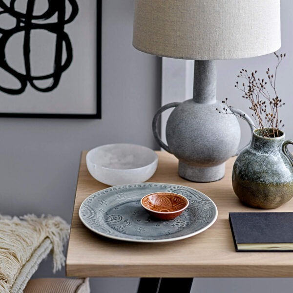 82046808_02 Szürke terrakotta asztali lámpa