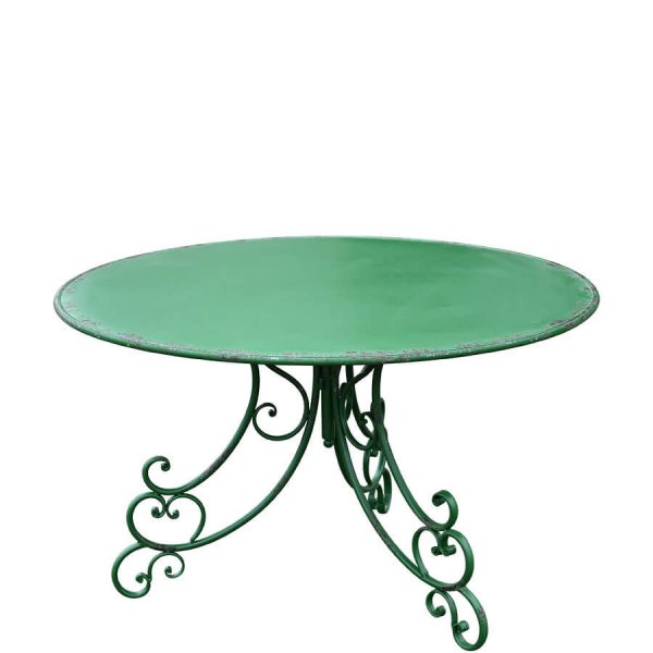 Zöld fém kerti asztal