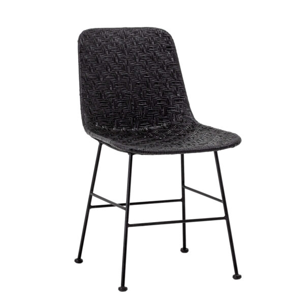 Fekete rattan szék