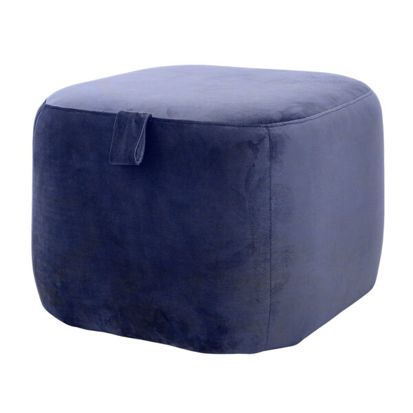 Kék puff minimalista skandináv lakberendezés