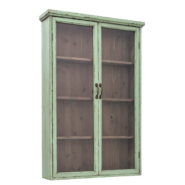 Menta zöld fenyő szekrény vintage hangulat skandináv stílus