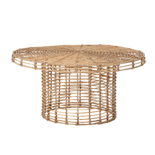 Rattan kávézóasztal skandináv lakberendezés