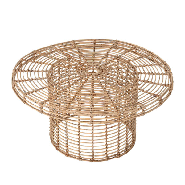 Rattan kávézóasztal skandináv lakberendezés natúr bútor