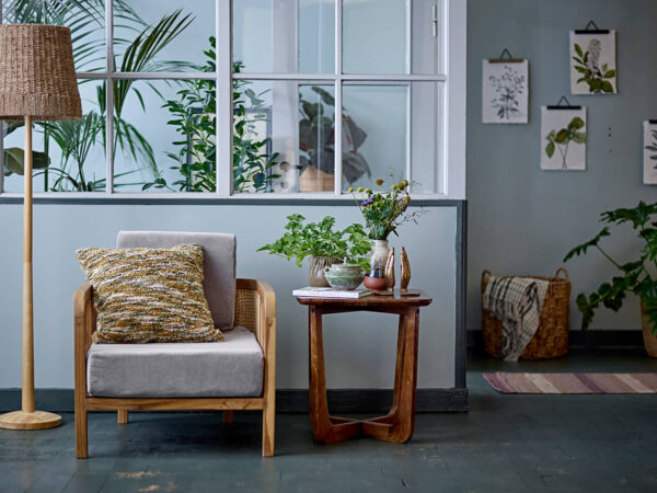 Tikfa fotel zöld ülőpárnával skandináv lakberendezés webshop