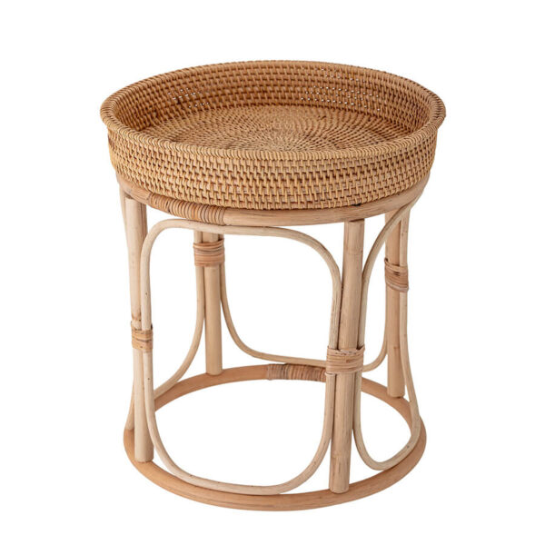 Rattan lerakóasztal natúr megjelenés skandináv stílus rattan dohányzóasztal