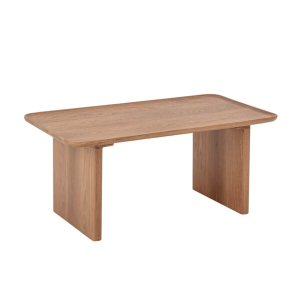 Tölgy kávézóasztal tömör fából skandináv természetes design