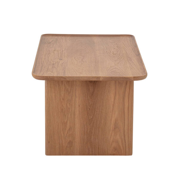 Tölgy kávézóasztal tömör fából skandináv természetes design