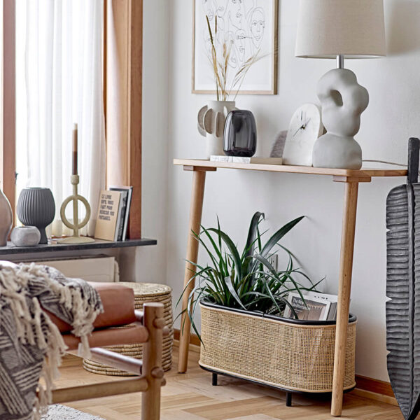 Natúr szövött pamut szőnyeg skandináv stílus természetes színek