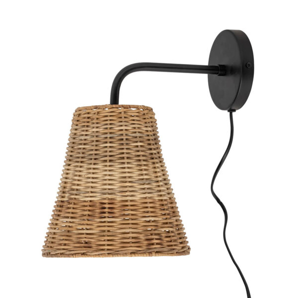 Rattan fali lámpa skandináv lakberendezés
