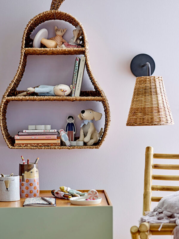 Rattan fali lámpa skandináv lakberendezés