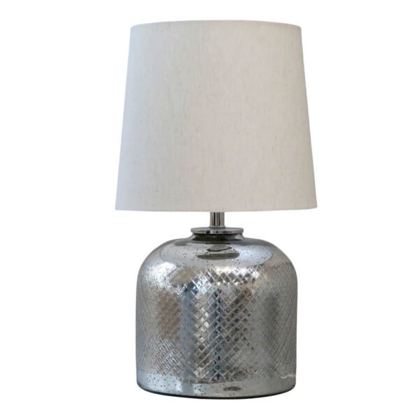 Ezüst színű higany üveg mercury glass asztali lámpa