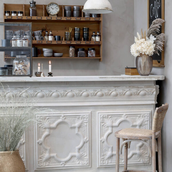 Bárszék rattan üléssel vintage shabby chic