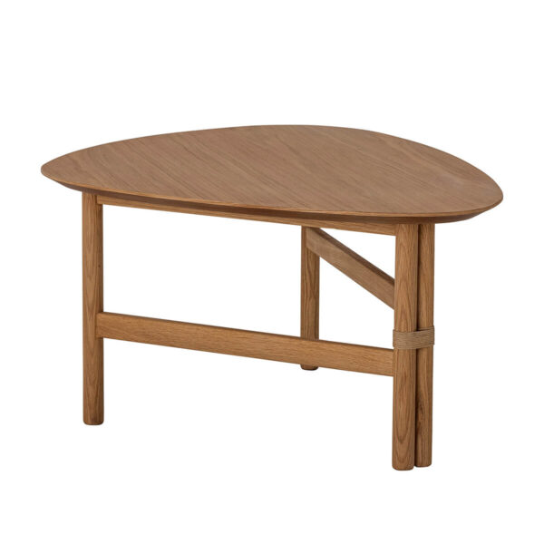 Natúr tölgy kávézóasztal ívelt skandináv design