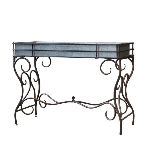 Shabby chic virágtartó állvány fém növénytartó