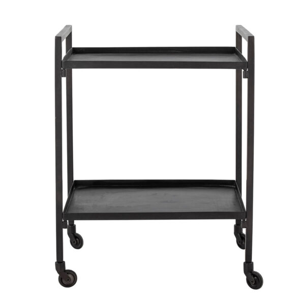 Fekete fém szervízasztal minimalista skandináv stílusban