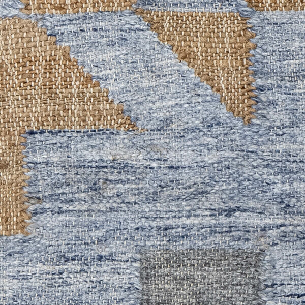 Kék mintás juta szőnyeg skandináv futószőnyeg