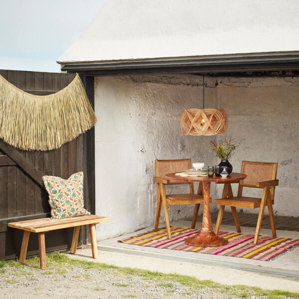 Rattan mennyezeti lámpa skandináv design