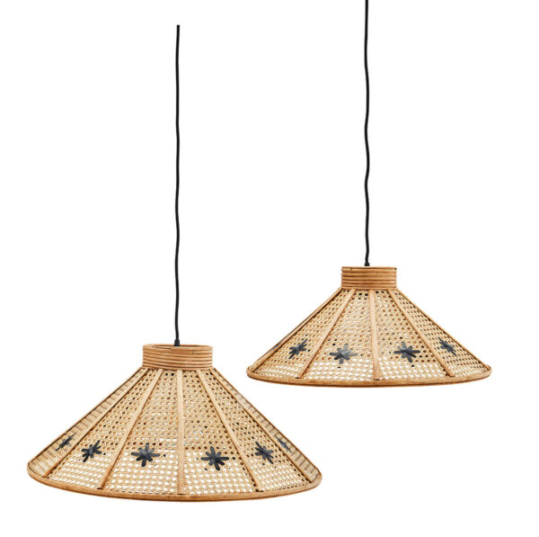 Rattan mintás mennyezeti lámpa