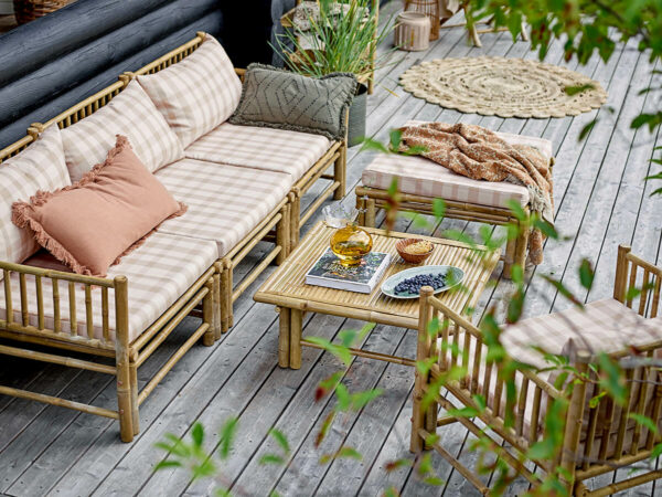 Bambusz kerti bútor modulos bútor skandináv stílusban