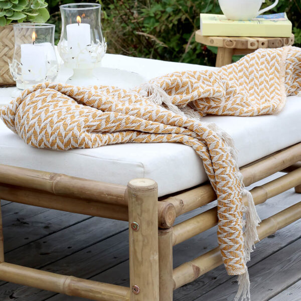 Mézszínű pamut takaró