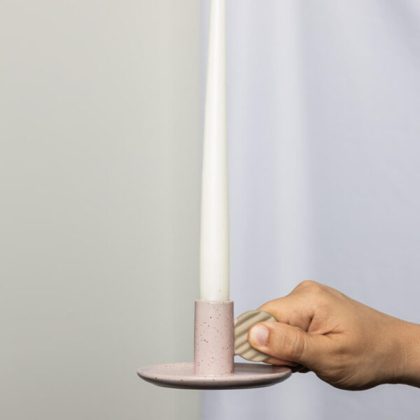 Gyertyatartó rózsaszín