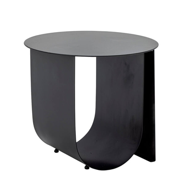 Lerakóasztal - fekete - fém