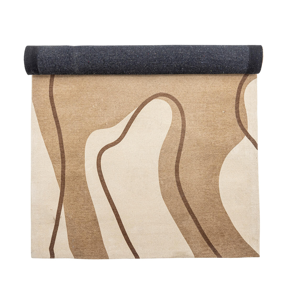 Barna mintás pamut szőnyeg 90 x 150 cm