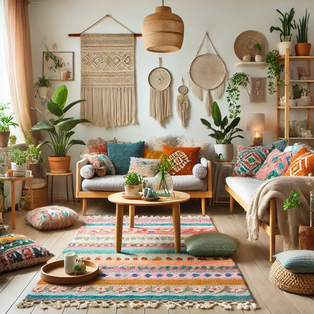 skandináv stílus kombinálva bohém stílussal