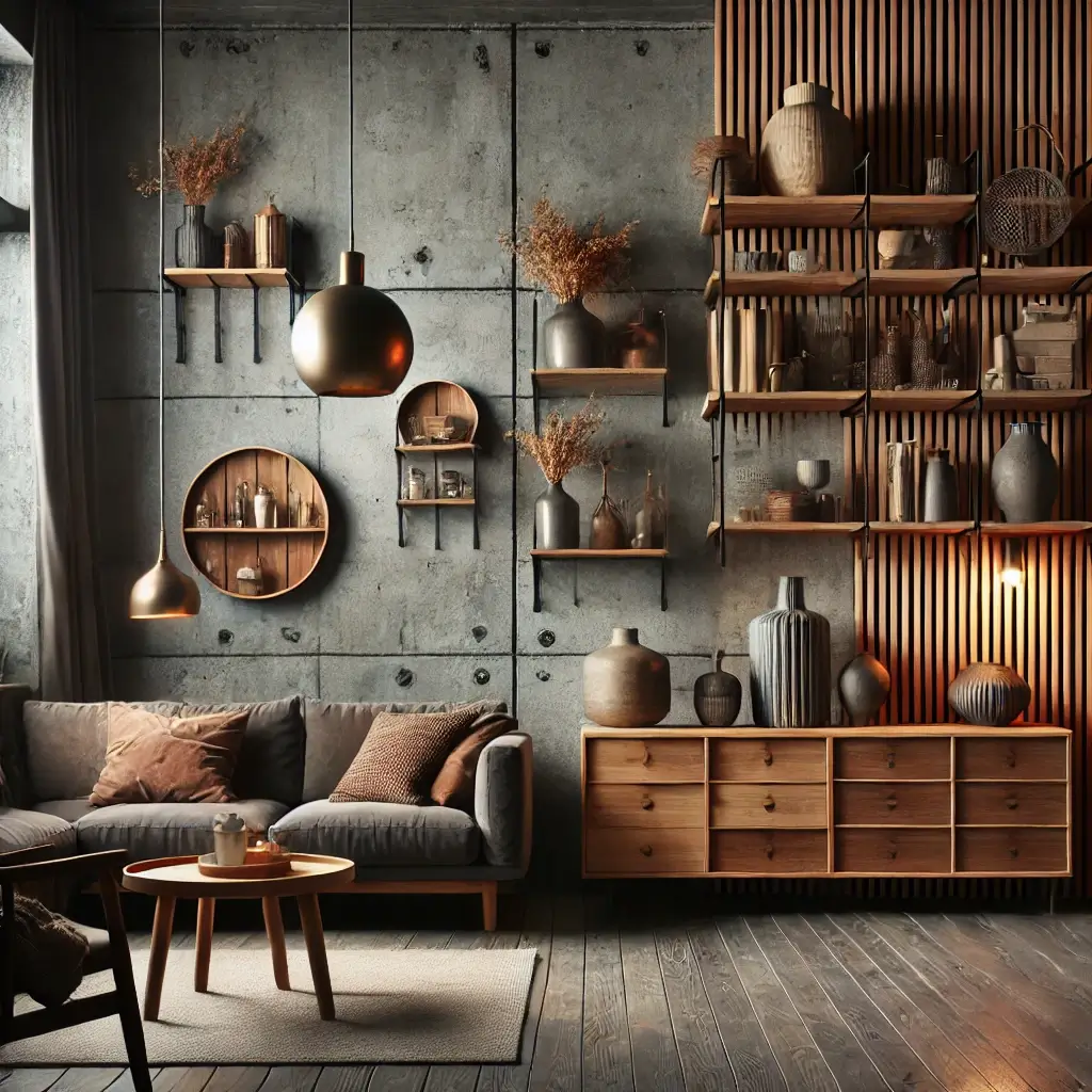 skandináv stílus ötvözete az indusztriális stílus elemeivel