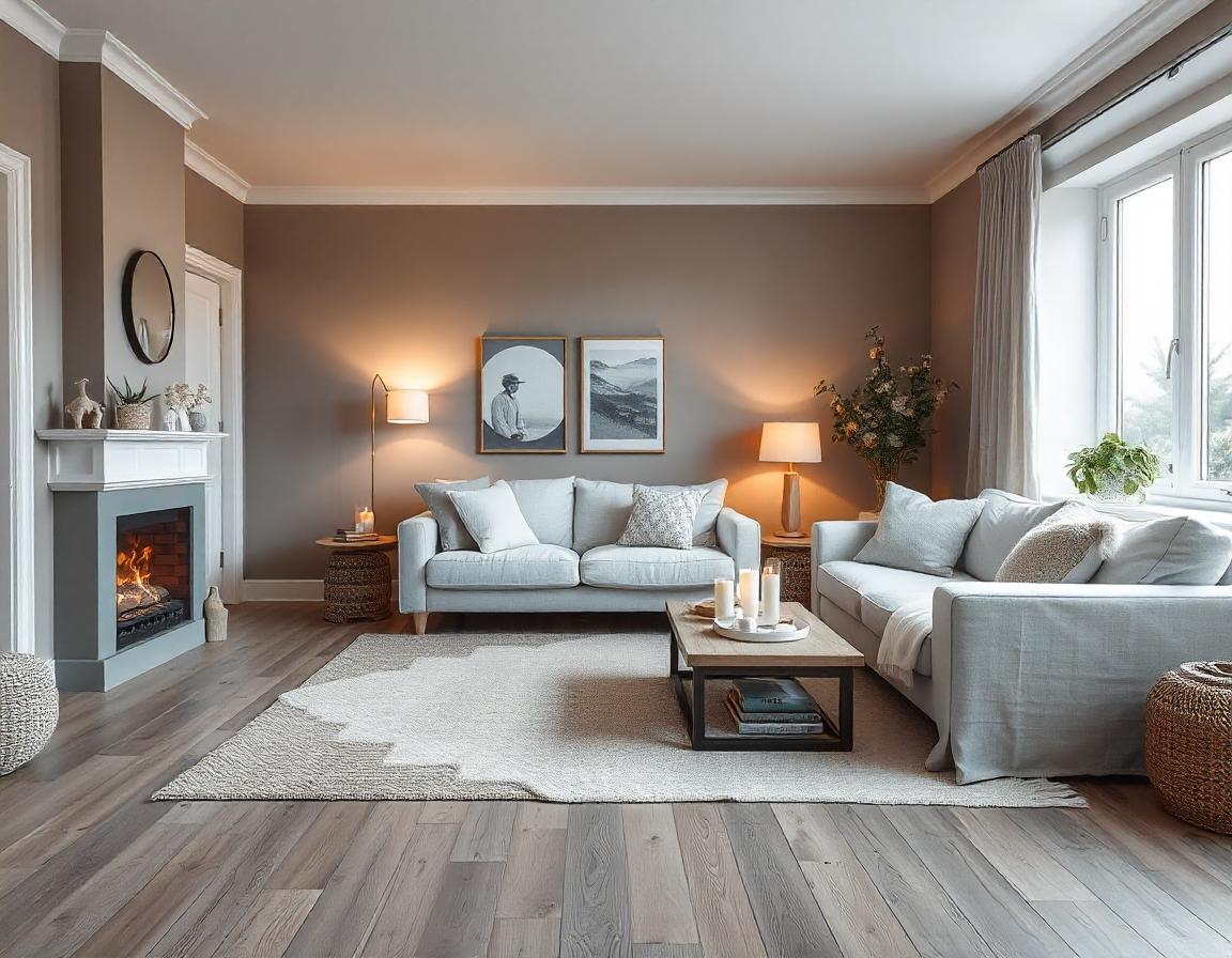 PANTONE 17-1230 Mocha Mousse az év színe skandináv stílusú lakásban