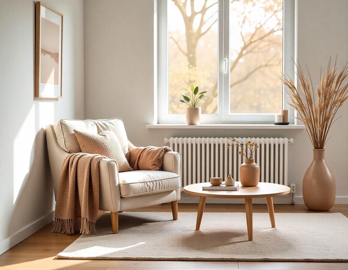 PANTONE 17-1230 Mocha Mousse az év színe skandináv stílusú lakásban