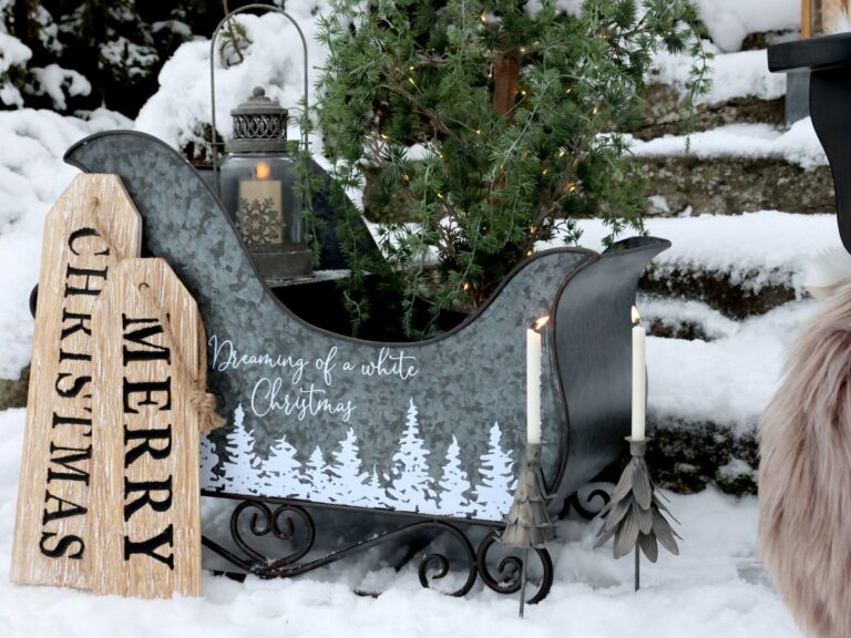 Skandináv stílusú karácsonyi erkély