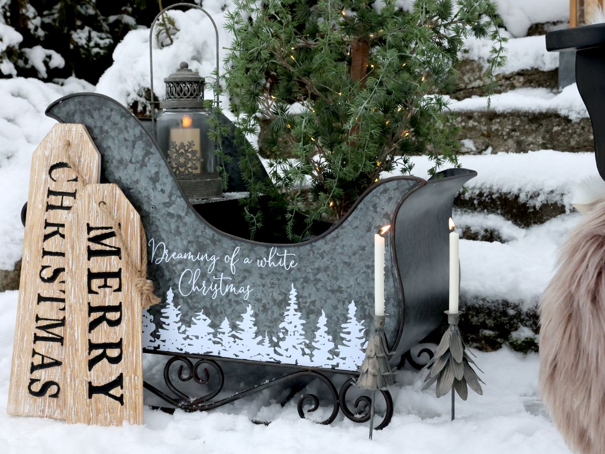 Skandináv stílusú karácsonyi erkély