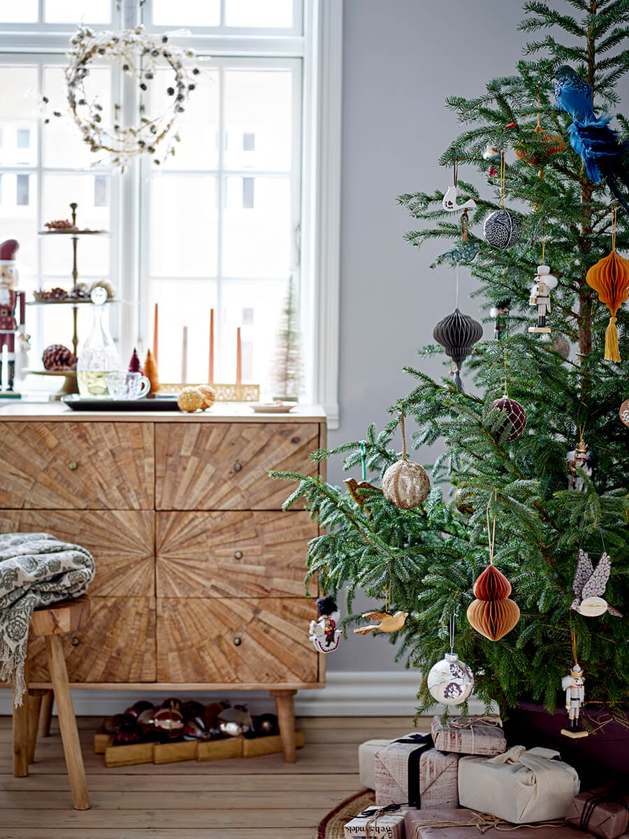 minimalista karácsonyfa skandináv stílusban