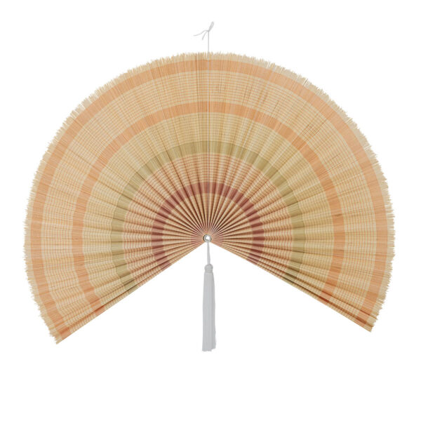 Fali legyező alakú dekoráció bambuszból, mintás díszítéssel a dán Bloomingville-től