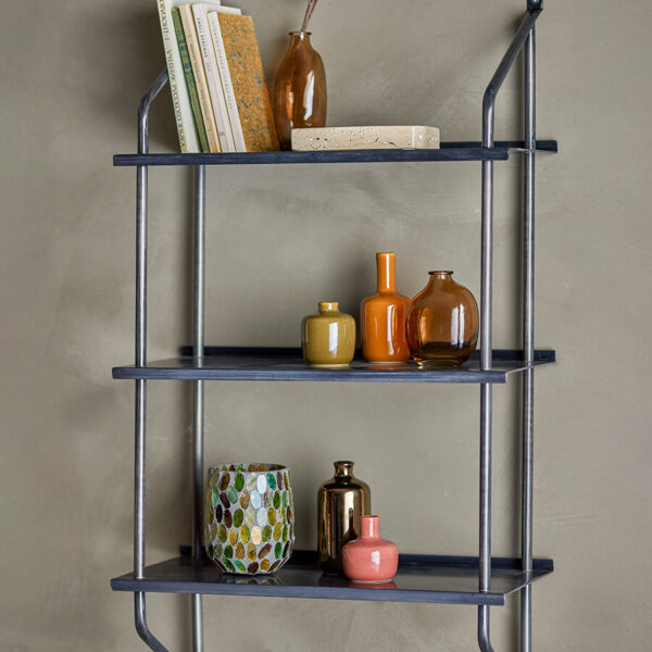 Fekete fém fali polc a dán Bloomingville-től