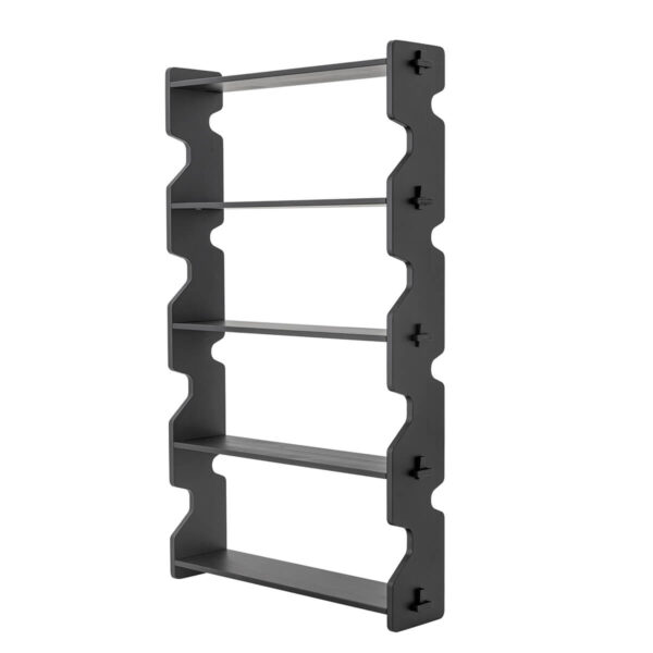 Fekete fenyő fali polc minimalista skandináv stílusban a dán Bloomingville-től