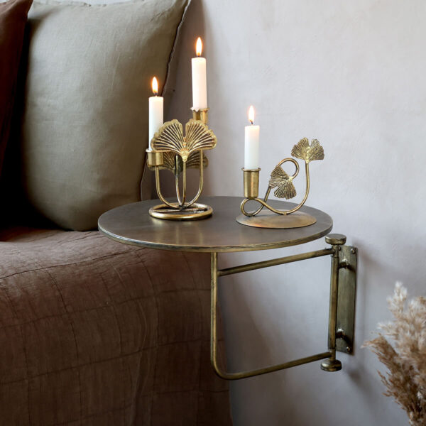 Kör alakú fém fali polc 35 cm átmérővel Chic Antique