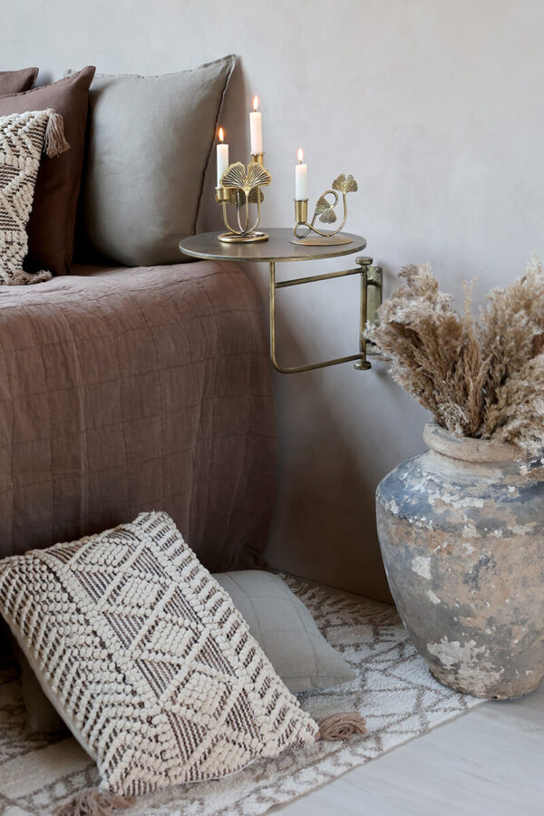 Kör alakú fém fali polc 35 cm átmérővel Chic Antique