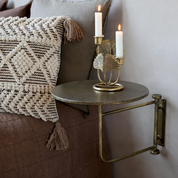 Kör alakú fém fali polc 30 cm átmérővel Chic Antique