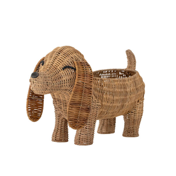 Rattan tárolókosár kutya forma Bloomingville