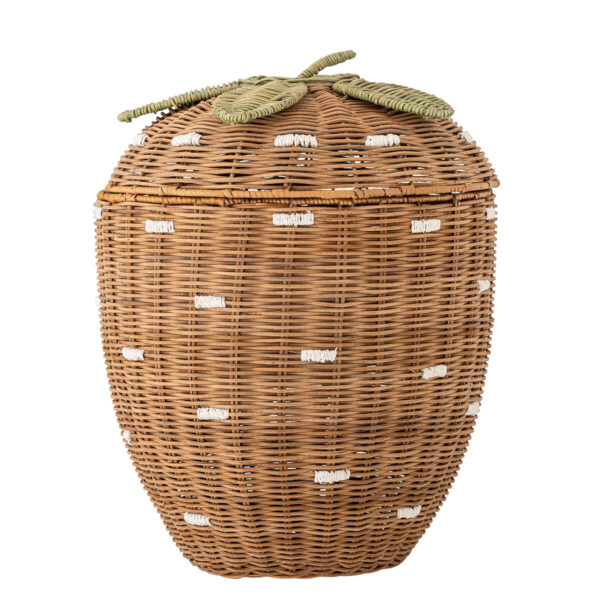 Rattan gyerekszobai tárolókosár eper formával Bloomingville
