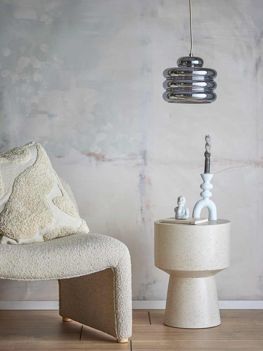 Üveg függőlámpa ezüst színben Bloomingville