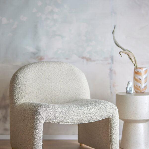 Törtfehér buklé fotel Bloomingville