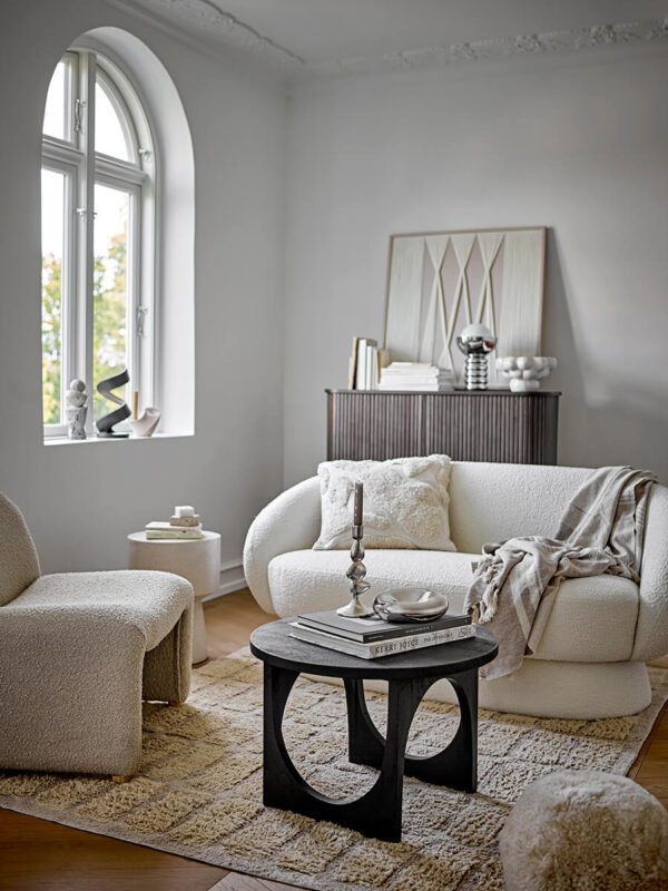 Törtfehér buklé fotel Bloomingville