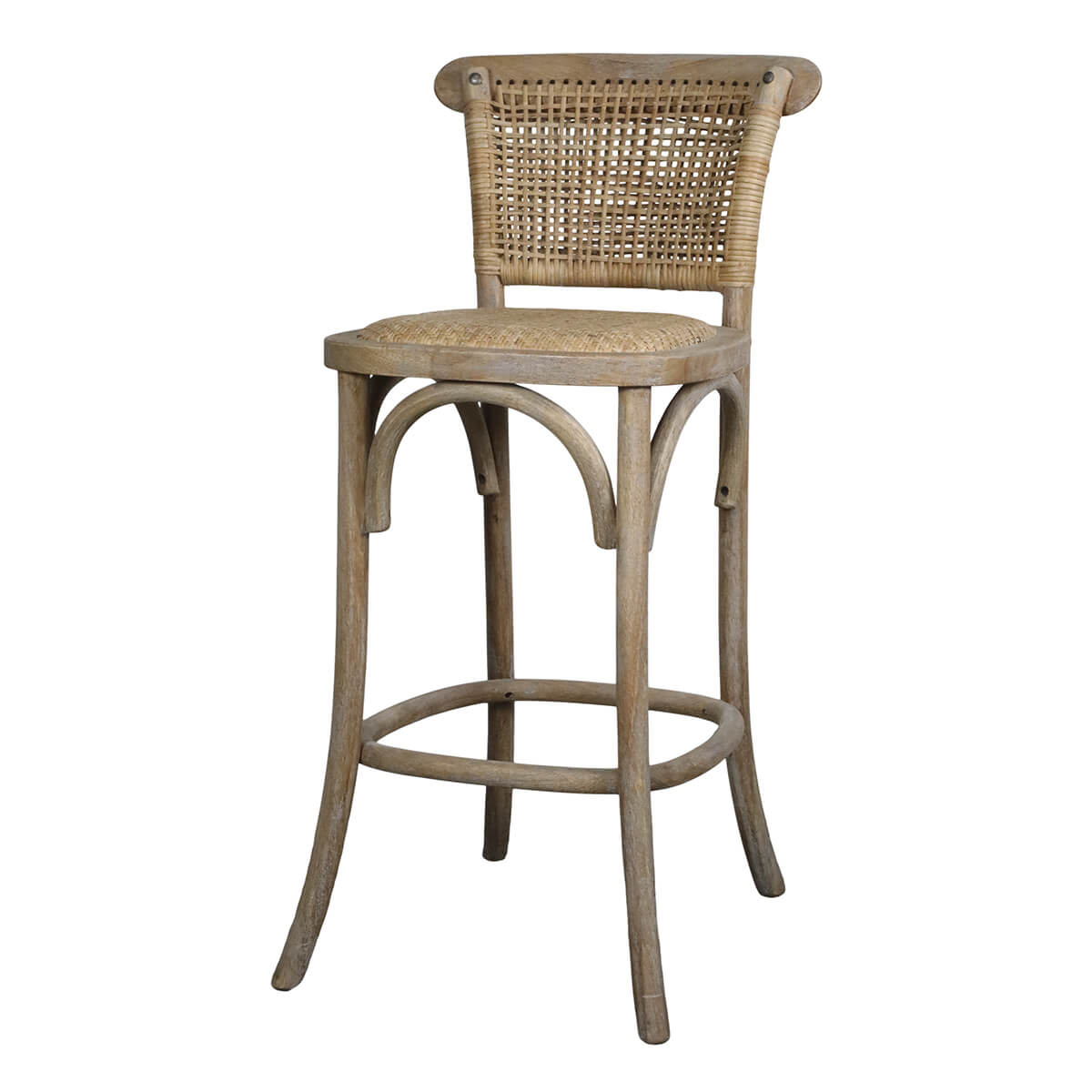 Bárszék rattan üléssel