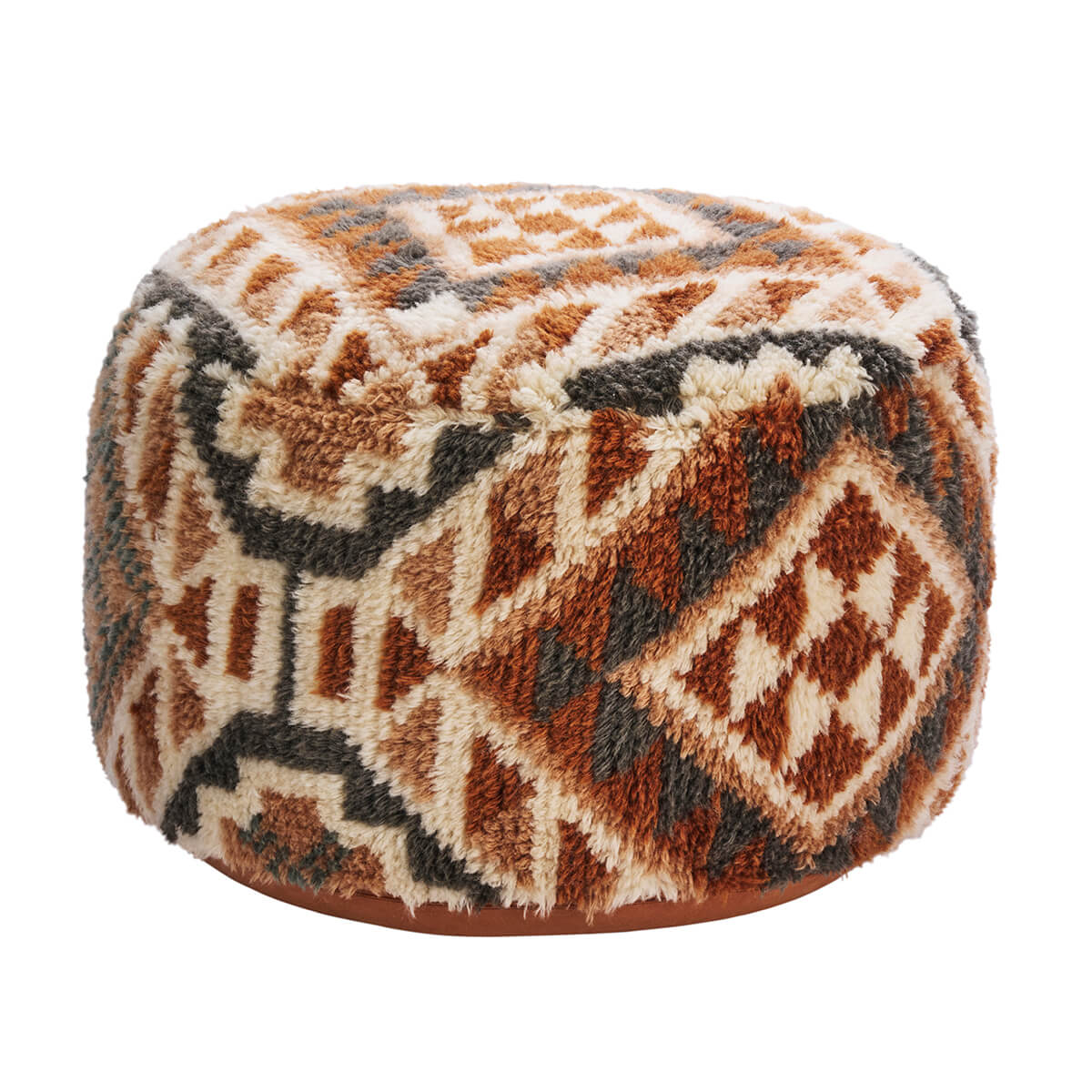 Gyapjú puff, kézi szövéssel