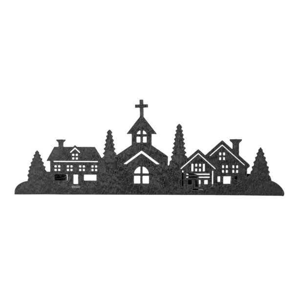 Karácsonyi mécsestartó - városi kép