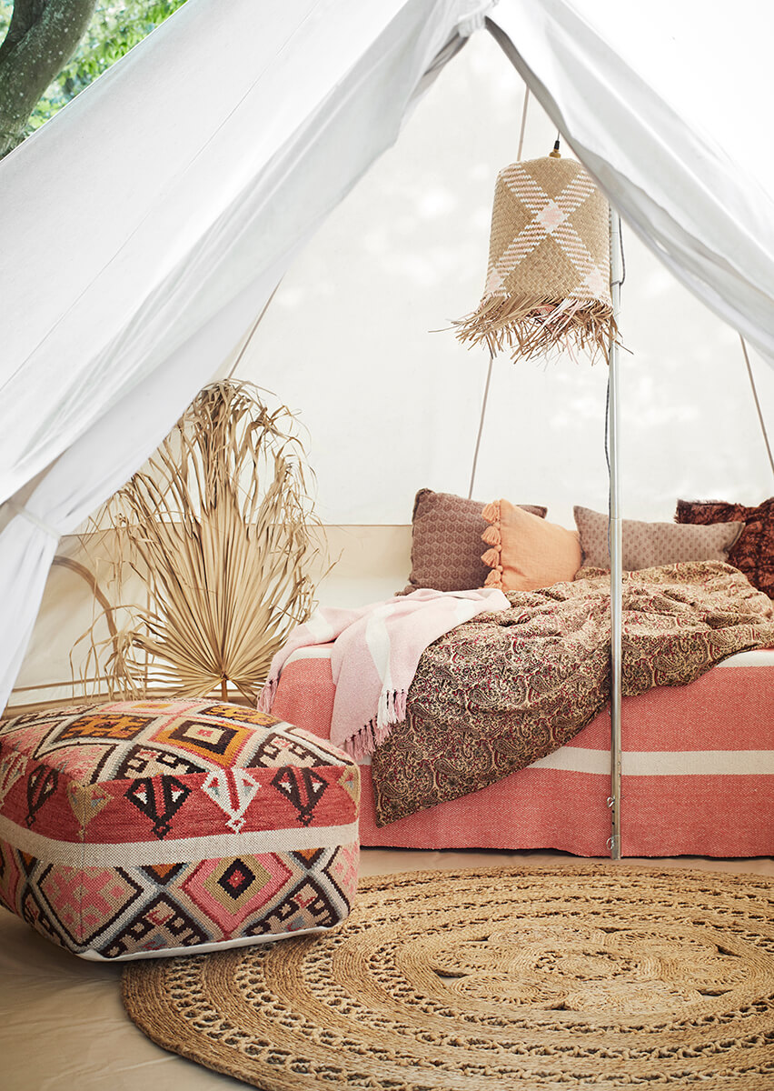 Kézi szövésű gyapjú puff - Image 6